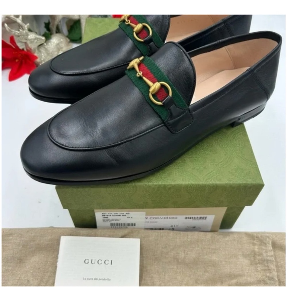 Gucci, jordaan leather loafers size 13 made in Italy - Picture 3 of 8